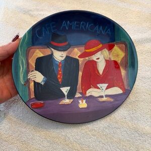 Sango Cafe Americana 98 #4911  9” X 8” Ceramic Plate